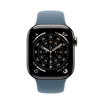 Apple Watch Series 11, 42 mm, Nalural Titanium GPS+Cellular, Anchor blue Sport Band M/L